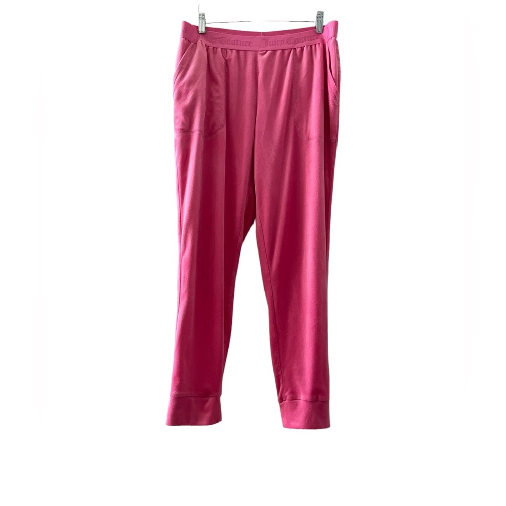 EUC Juicy Couture Hot Pink Velour Joggers. Women’s Size: L